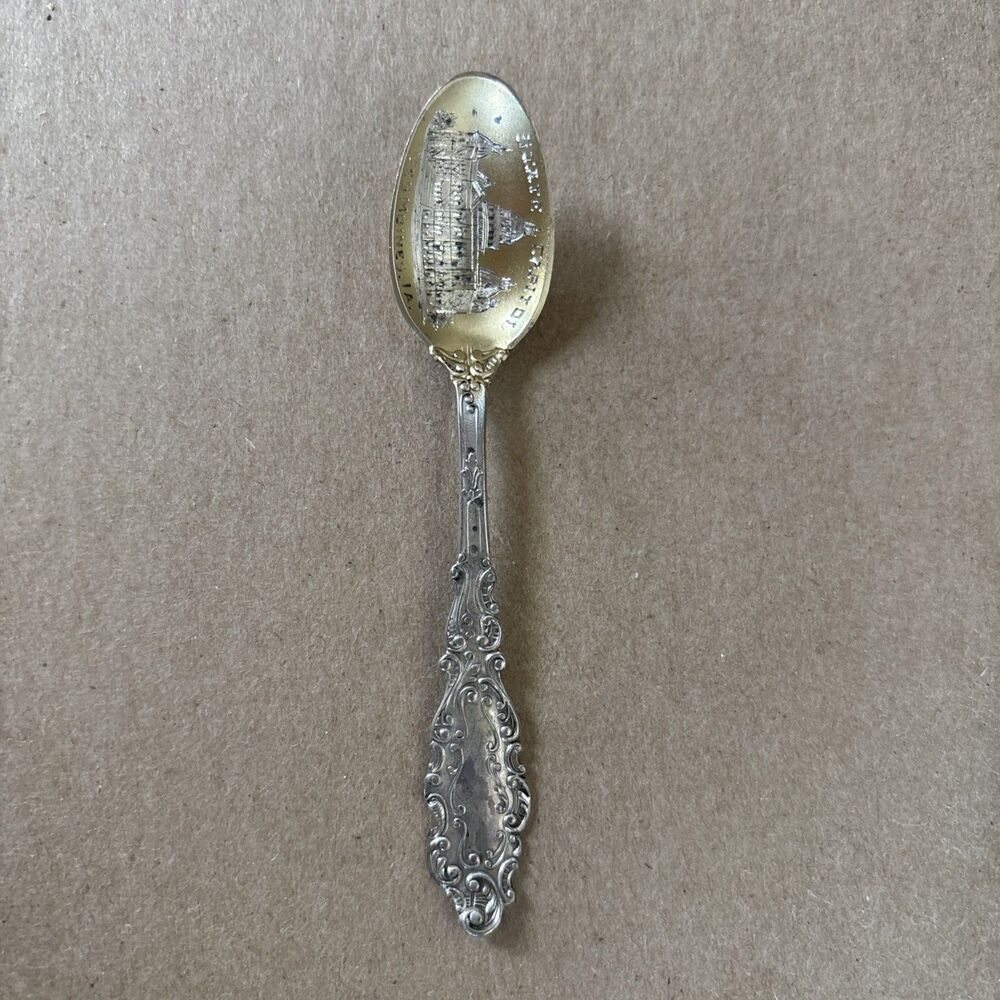Vintage Des Moines, Iowa IA Sterling Silver Demitasse Small Souvenir Spoon